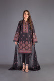 Bareeze Ethnic Border Bnl956 Black Dress