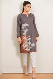 AlKaram Dyed Embroidered Dobby Kurti C1B-33 Pret 2021