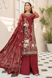 Maryams  D-07 Carmine Red Chiffon Vol 23 