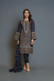 Bareeze Damascus Range Ch3052 Navy Blue Dress