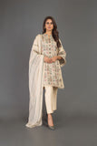 Bareeze Floral Mist Ch3096 Cream Dress