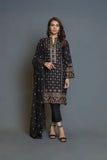 Bareeze Floral Sage Ch3114 Black Dress