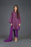 Bareeze Floral Cottage Ch3124 Purple Dress