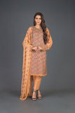 Bareeze Floral Cottage Ch3124 Rust Dress