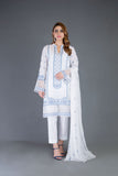 Bareeze Multani Art Ch3154 White Dress