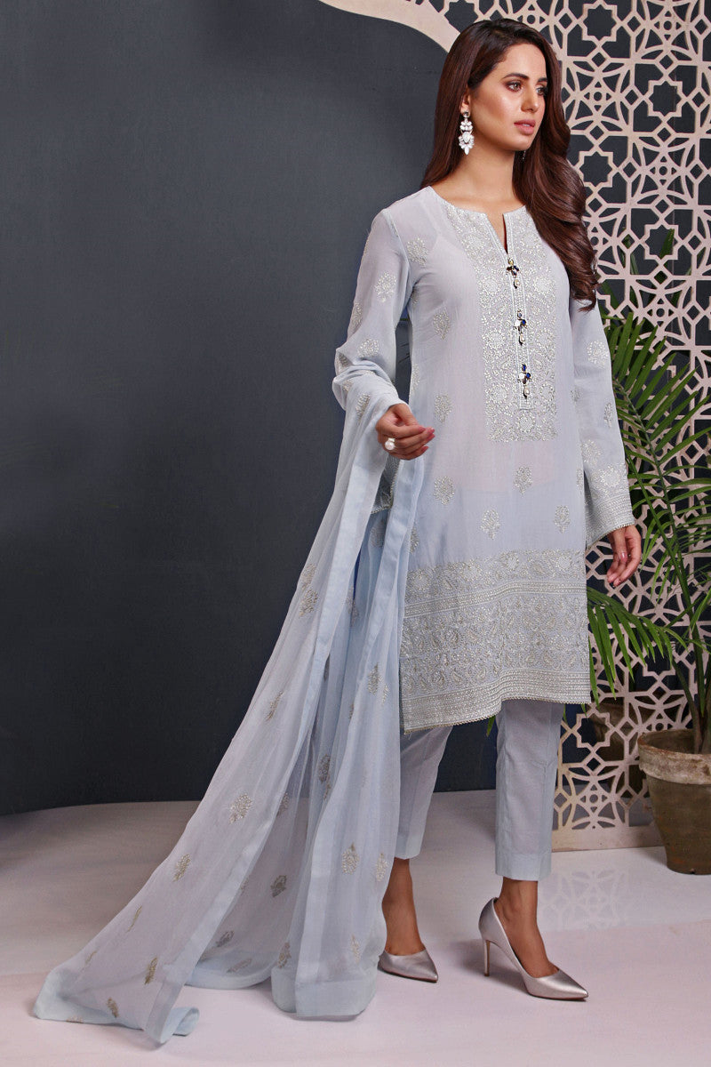 Bareeze Gul E Gulmit Ch3168 Sky Blue Dress