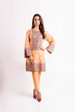 Bareeze Folk Fusion 1 Ch3174 Orange Dress