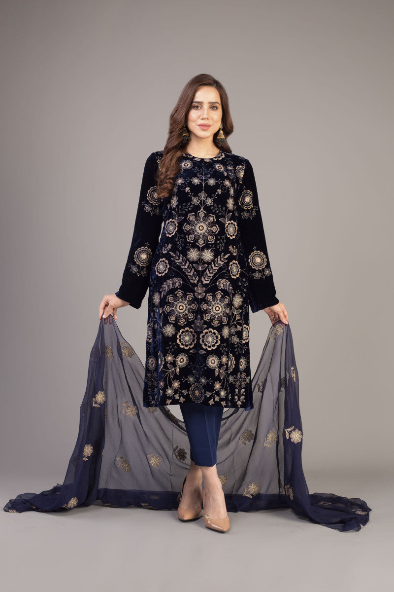Bareeze Zohre Ch3320 Blue Dress