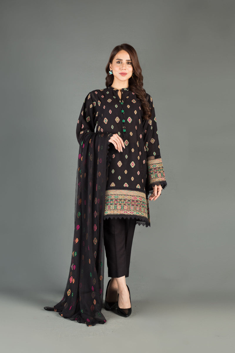 Bareeze Color Funk 2 Ch3336 Black Dress