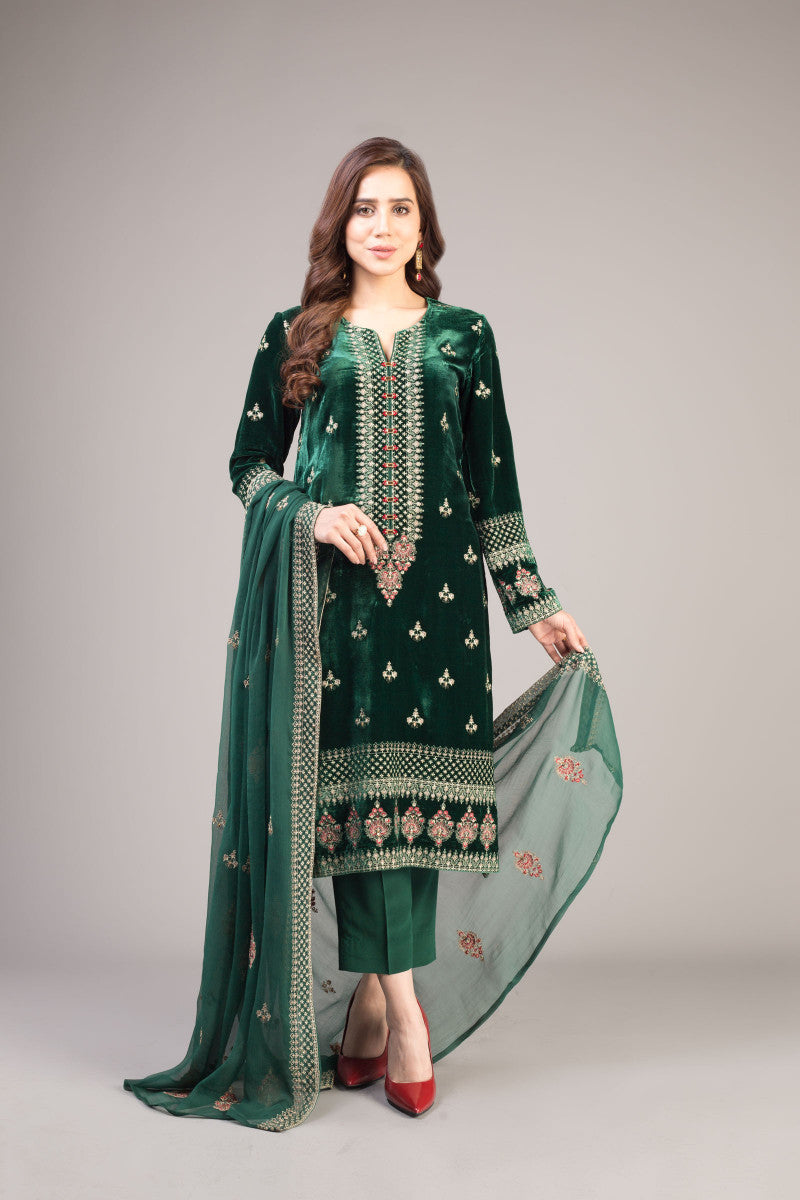 Bareeze Terzic Range Ch3342 Green Dress