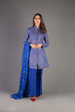 Bareeze Vintage Harmony Ch3352 Blue Dress