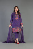 Bareeze Vintage Tribe 1 Ch3358 Purple Dress