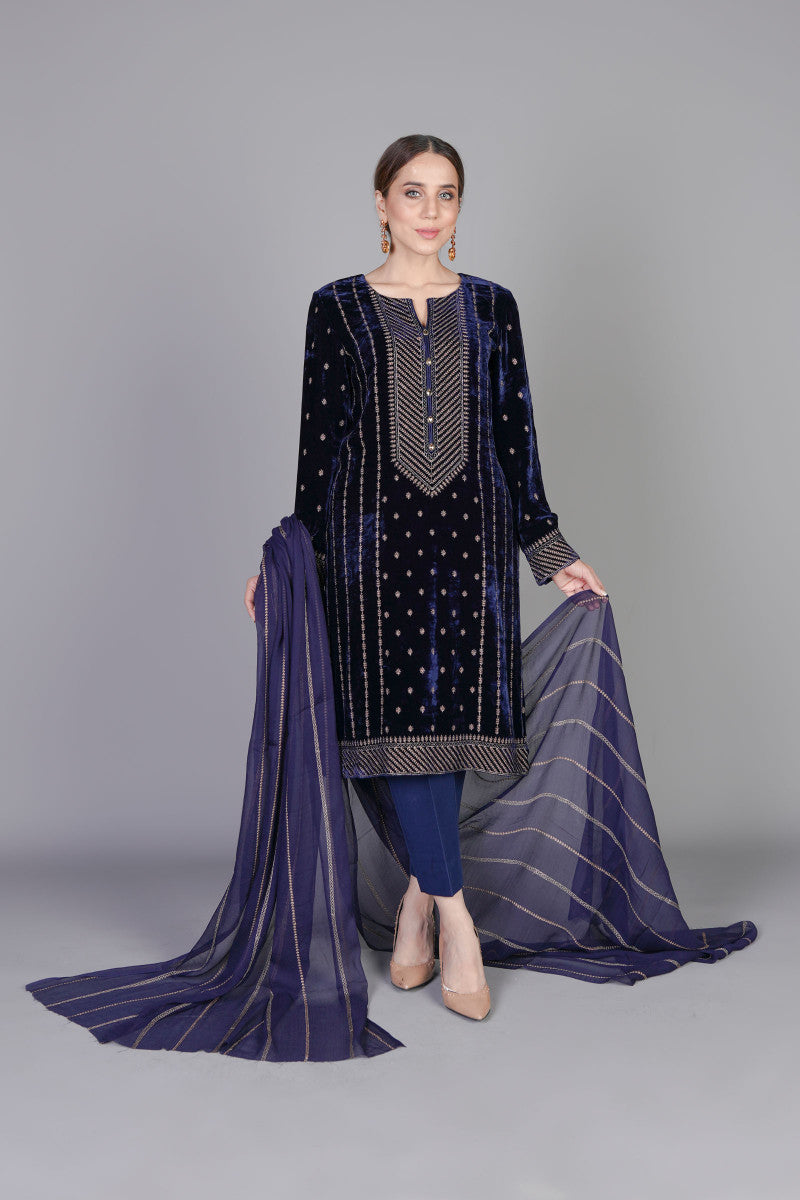 Bareeze Royalty 1 Ch3370 Blue Dress