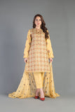 Bareeze Tribal Mosaic Ch3373 Yellow Dress