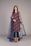 Bareeze Fantasy Delight 1 Ch3400 Navy Blue Dress