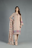 Bareeze Visual Patterns Ch3414 Beige Dress