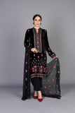 Bareeze Garden Glories Ch3418 Black Dress