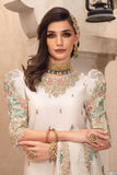 Maria B CST-508-Ivory and Gold Sateen Collection 2022