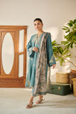 Dhanak DC 2081 Tea Green 3pcs Festive Eid RTW 2022