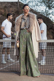 Maria B DL-1003-Olive Green Luxury Linen Winter Collection 2022