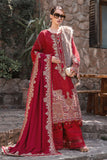Maria B DL-1008-Maroon Luxury Linen Winter Collection 2022