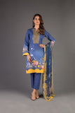 Bareeze Printed Pr43 Navy Blue Dress