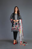 Bareeze Printed Pr19 Black Dress