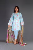 Bareeze Printed Pr27 Aqua 2 Pieces Dress