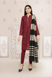 Maria B DW EF22 41 Maroon   Eid Casual Wear RTW 2022