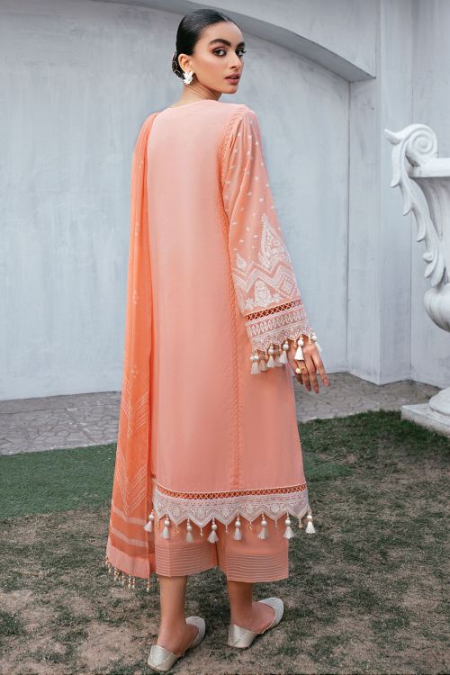 Alkaram ED 06B 22 Coral Meraki Embroidered Lawn 2022