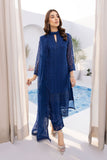 Azure Eyelet Chiffon Embroidered Ensembles