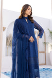 Azure Eyelet Chiffon Embroidered Ensembles