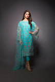 Bareeze Fall In Luxe Bnl618 Aqua Dress