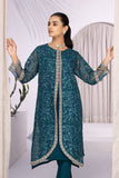 Azure Glowing Fern Embroidered Shirt