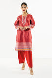 Khaadi J L JLA22218 Red Cambric Lawn 2022
