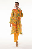 Khaadi J L JLA22301 Yellow Cambric Lawn 2022