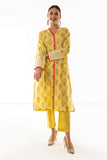 Khaadi J L JLA22303 Yellow Cambric Lawn 2022