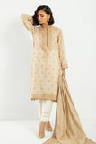 Khaadi L L LLA22244 Beige Cambric Lawn 2022