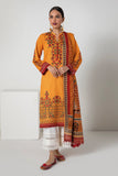 Khaadi L S LSL22301 Yellow Cambric Lawn 2022