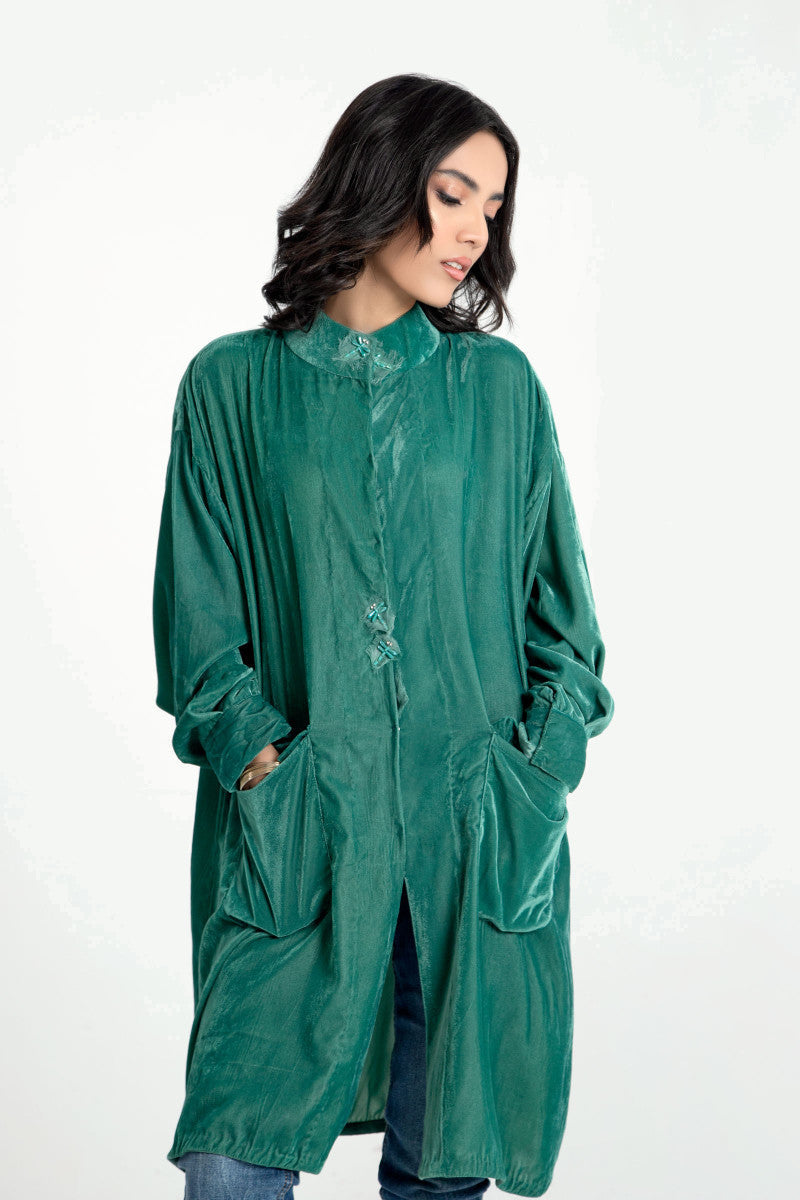 Maria B Shirt Turquoise MB-W22-268 Basics Shirts