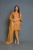 Bareeze Ethnic Essence Mc640 Mustard Dress