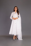 Bareeze Khazina Range Mc696 White Dress
