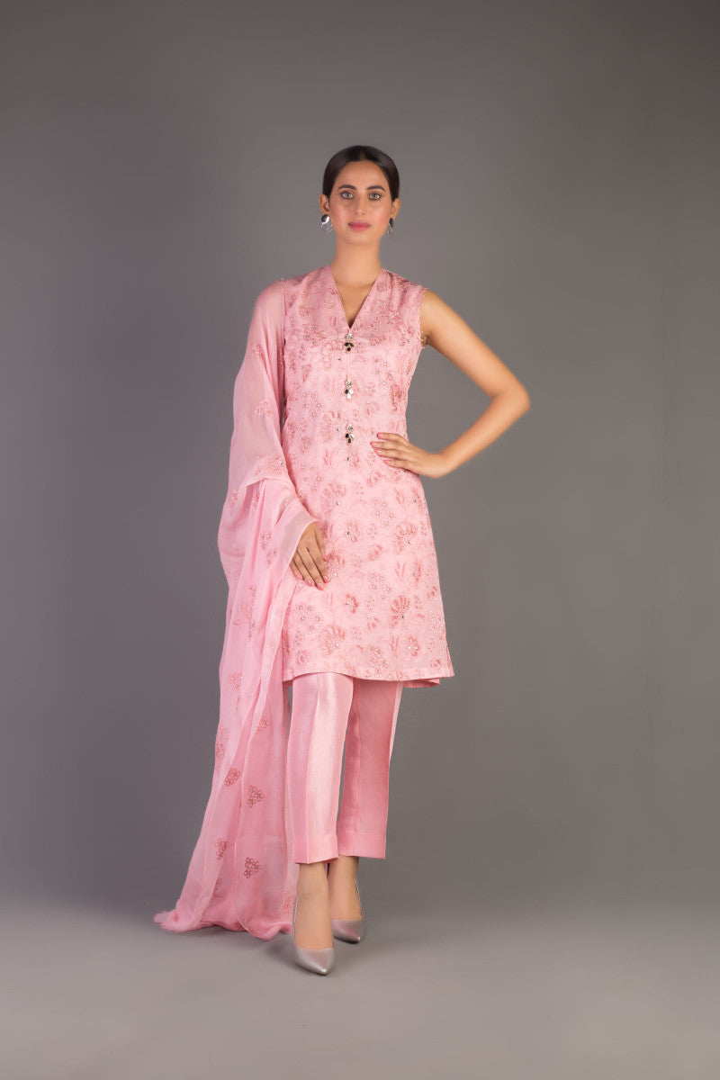 Bareeze Melody Range Mc711 Pink Dress