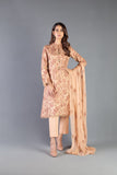 Bareeze Orchids 1 Mc740 Brown Dress