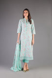 Bareeze Sargam Mc744 Aqua Dress
