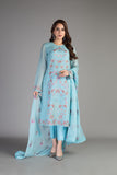 Bareeze Mughal Fresco Mc760 Aqua Dress