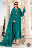 Maria B MPC-22-203-Deep and Sea Green Wedding Chiffon Collection 2022