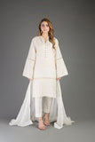 Bareeze Mughal Gold Ch3249 Cream Dress