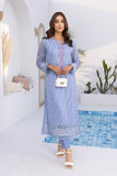 Azure Nymphaea Embroidered Shirt