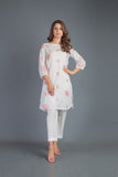 Bareeze Printed Pr850 Grey Dress
